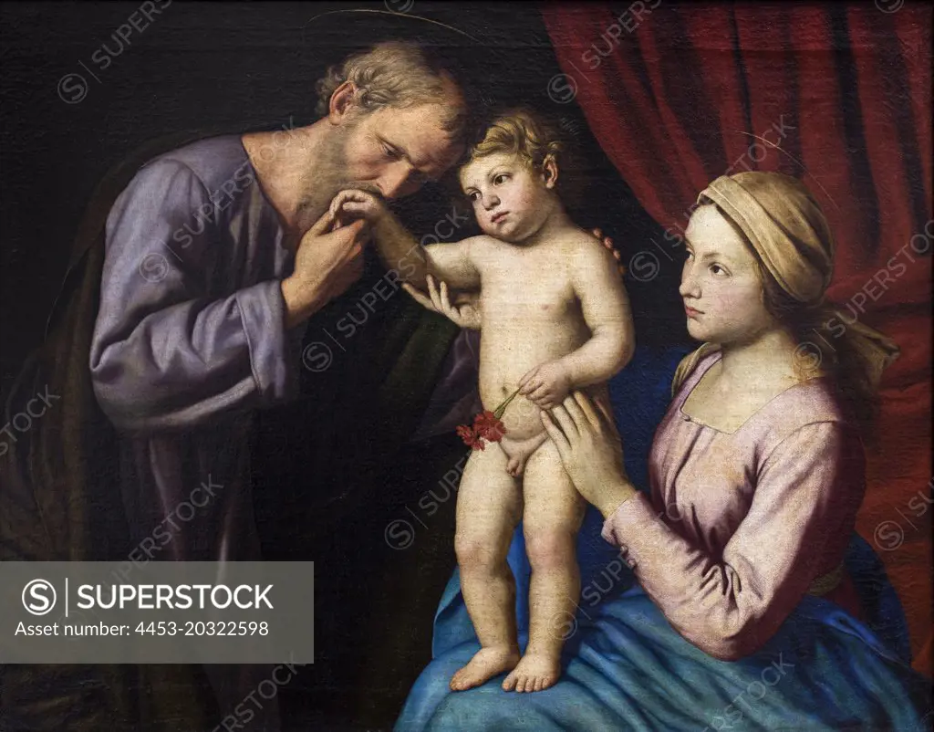 The Holy Family. (Giovanni Battista Salvi; gen. Sassoferra 1609 - Sassoferra 1685 Rome / Florence)