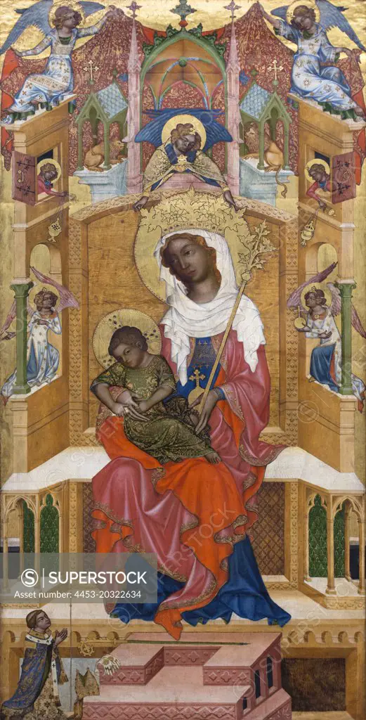 Enthroned Madonna and Child. (Glatzer Madonna). (Bohmisch.; To 1340/50)