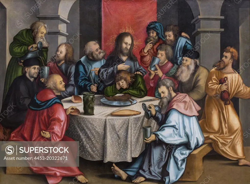 The Last Supper. 1511. (Hans Schaufelein; order or Augsburg-Nurnberg 1480/85 1538/40 Nordlingen)