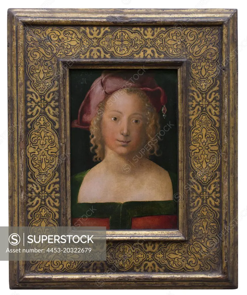 Portrait of a girl with a red cap. 1507. (Albrecht Durer 1471 -1528 Nurnberg Nurnberg)