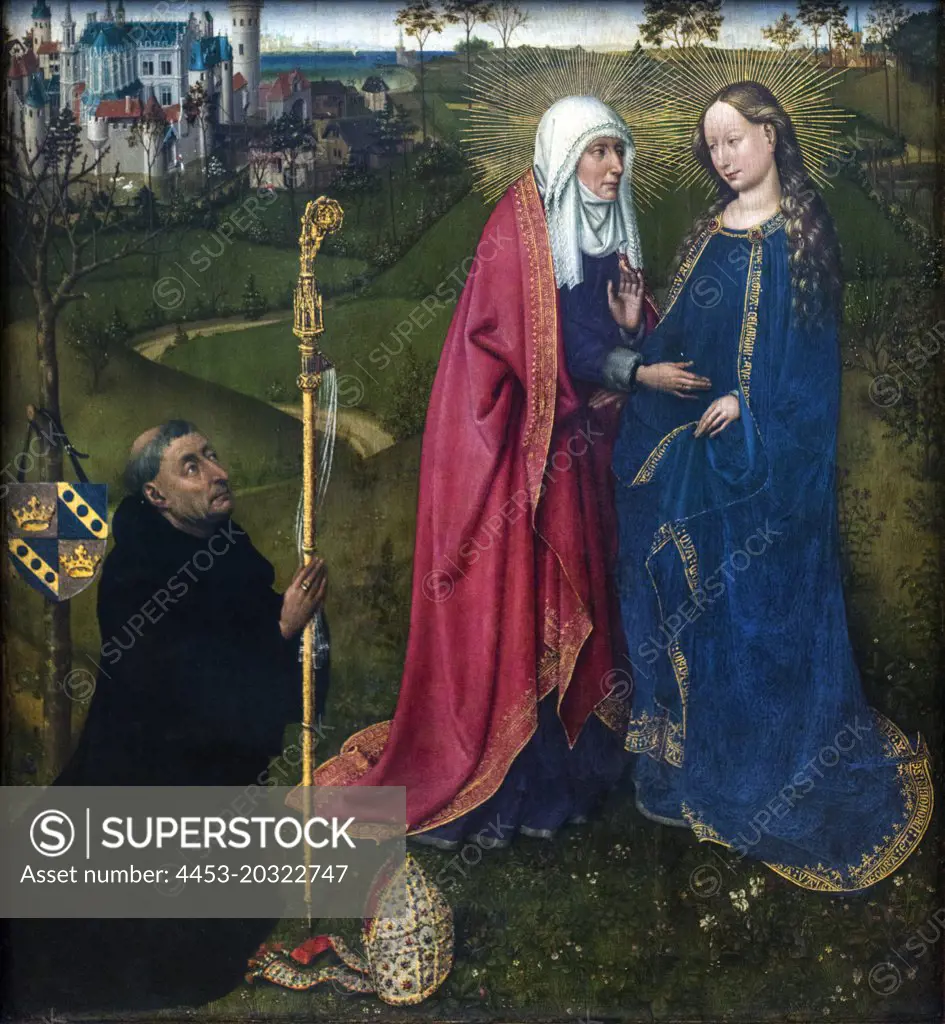 the visitation Mary. 1434 / 35th (Jacques Daret 1400/03 - Tournaisian 1466 )
