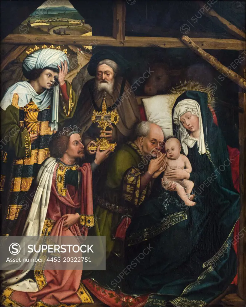 the Adoration of the kings 1510. (Jaques Daret;)