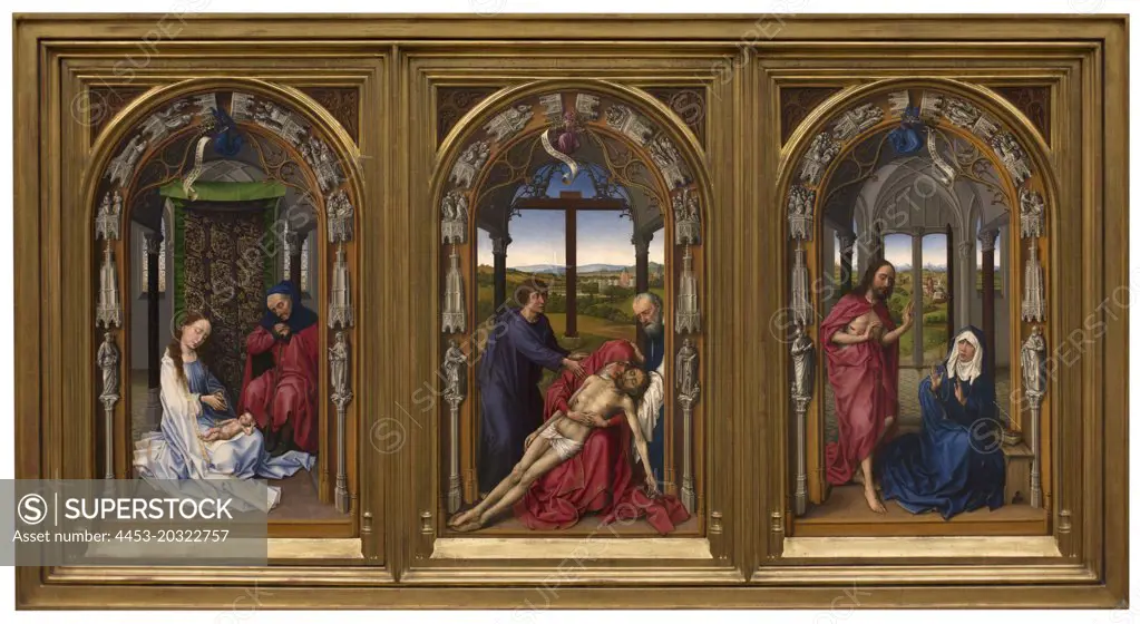 marienaltar. (Miraflores Altarpiece) .vor 1445. (Rogier van der Weyden 1399 tournai brussel 1464)