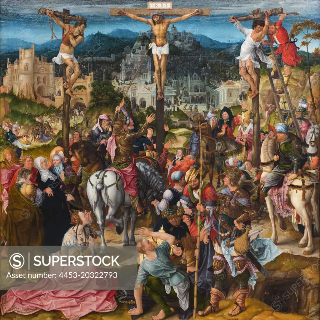 the crucifixion of christ. ( Netherlands 1520)