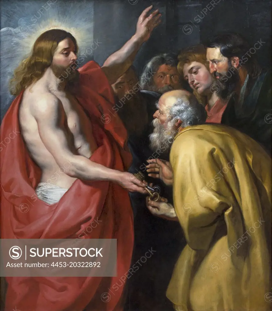 Christ is about to St. Peter the Himmelsschlussel. 1613/15. (Peter Paul Rubens 1577 Siegen-1640 Antwerp)
