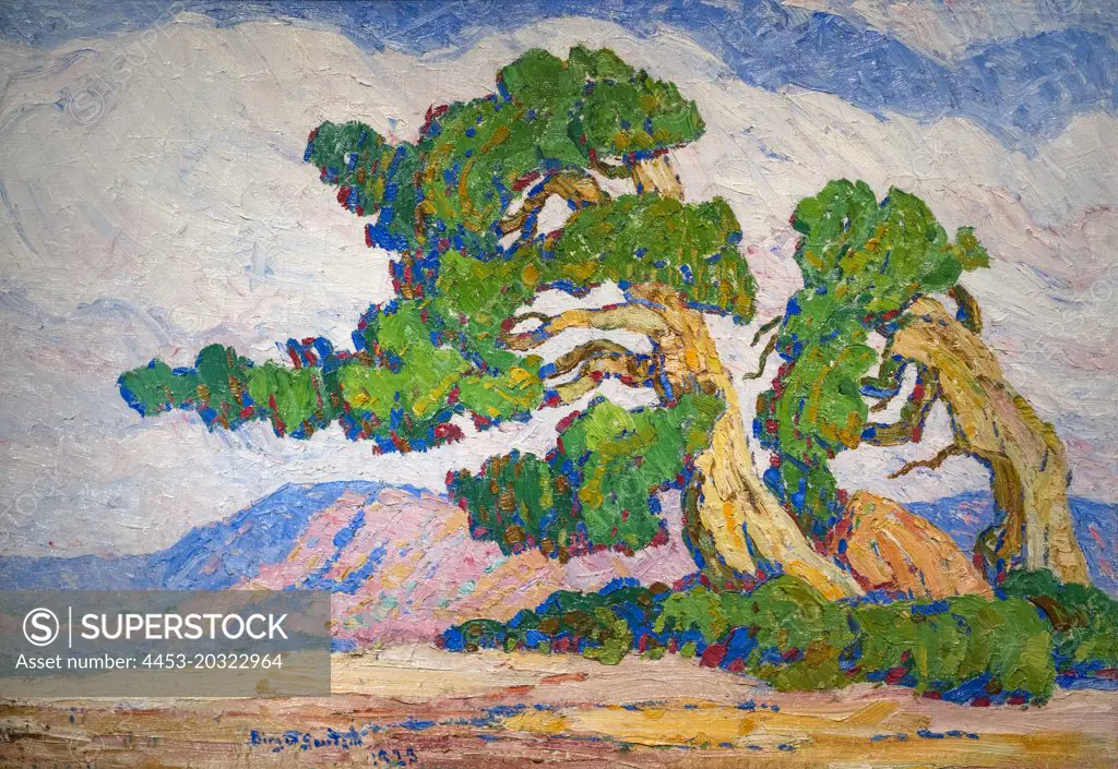 Untitled (Trees in the Desert) Birger Sandzen American 1871-1954