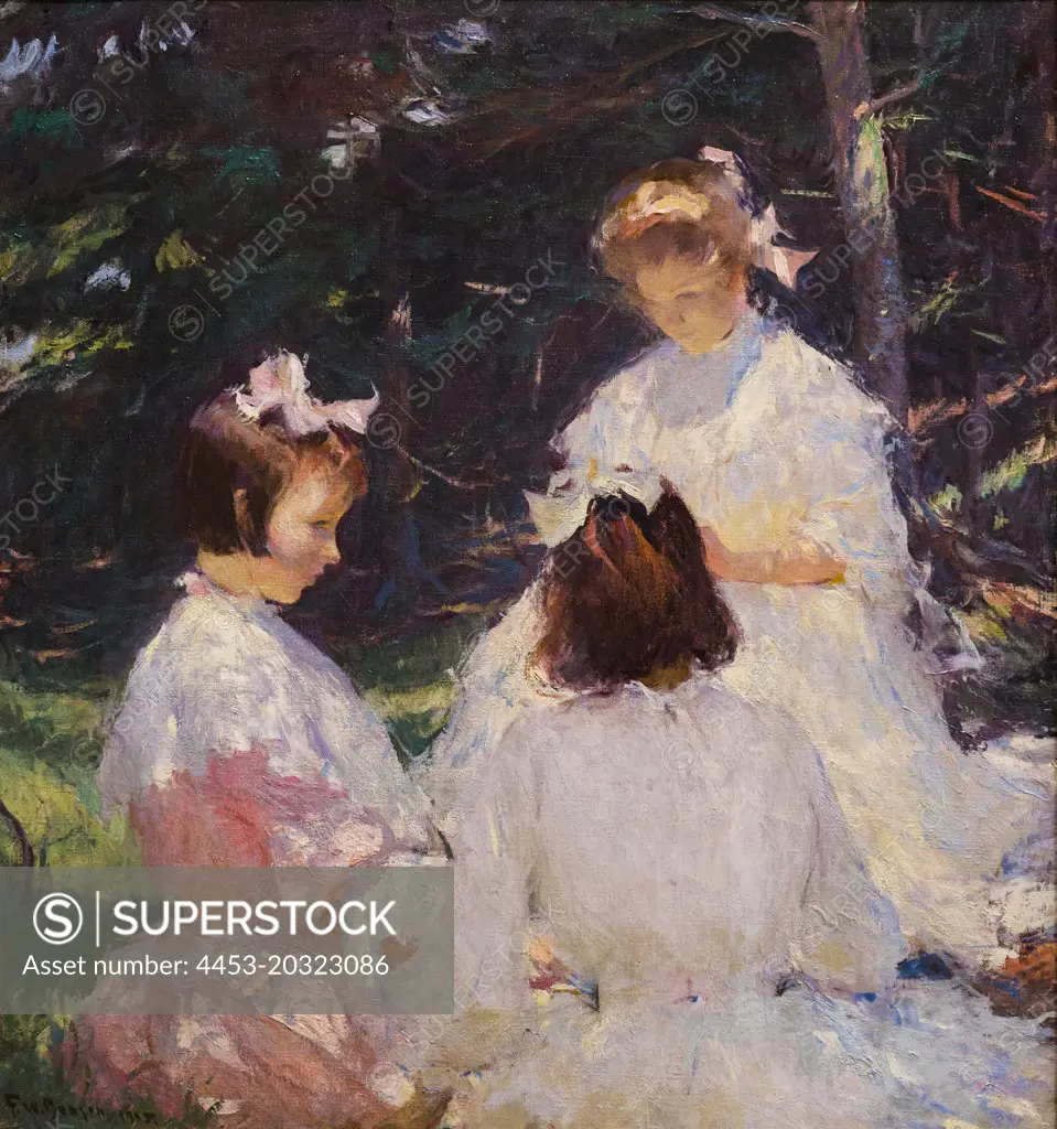 Children in Woods 1905 Oil on canvas Frank W. Benson American (1862-1951)