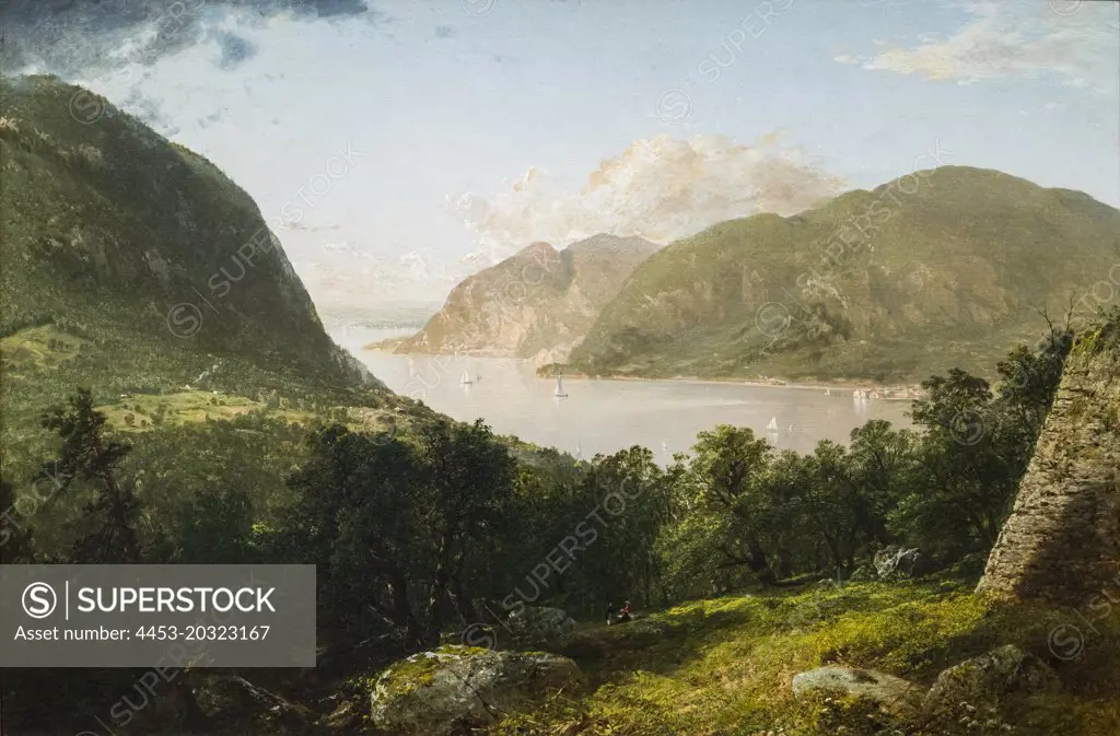 Hudson River Scene 1857 Oil on canvas John Frederick Kensett; American 1816-1872