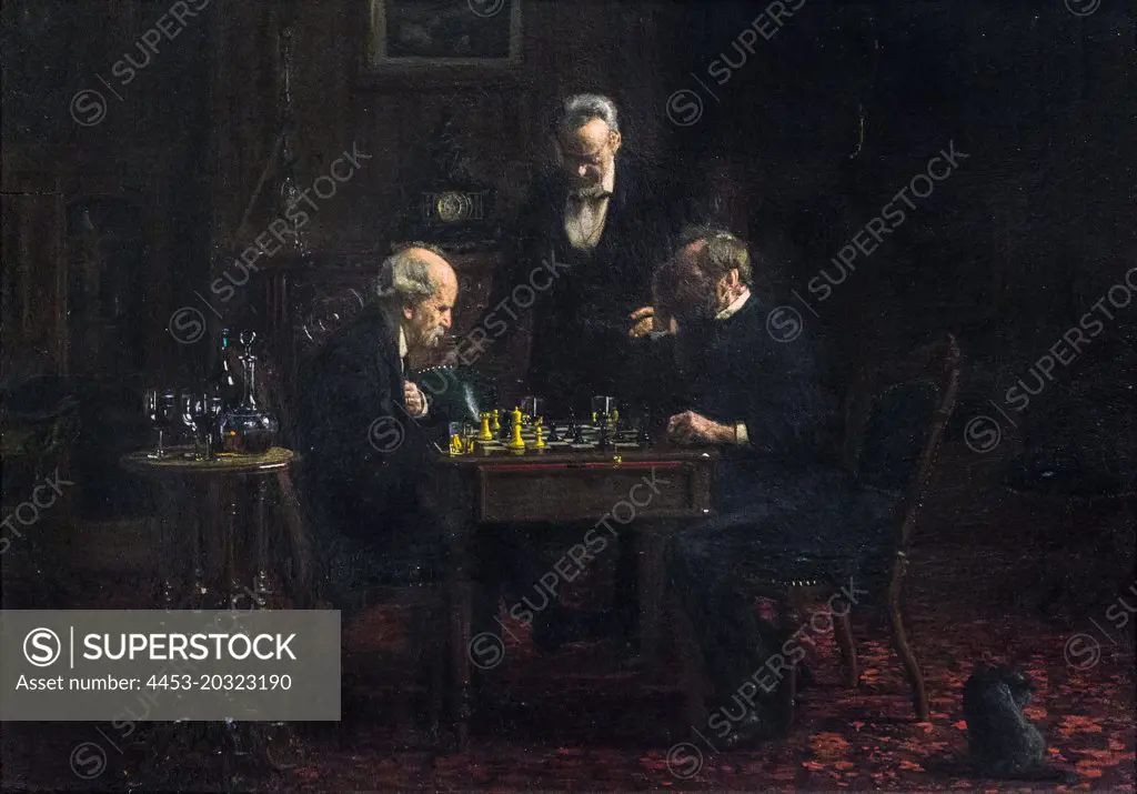 The Chess Players 1876 Oil on wood Thomas Copperthwaite Eakins; American (1844-1916)