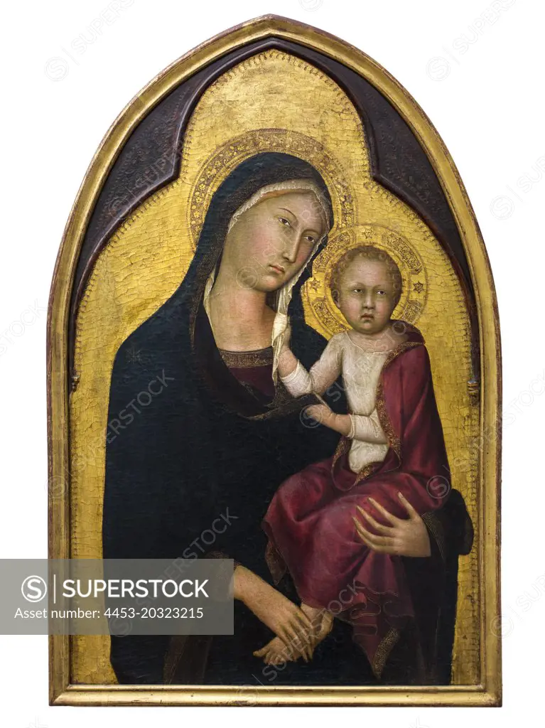 Virgin Mary with the child; around 1330 Lippo Memmi; Italian (1290 Siena -1356 Siena)