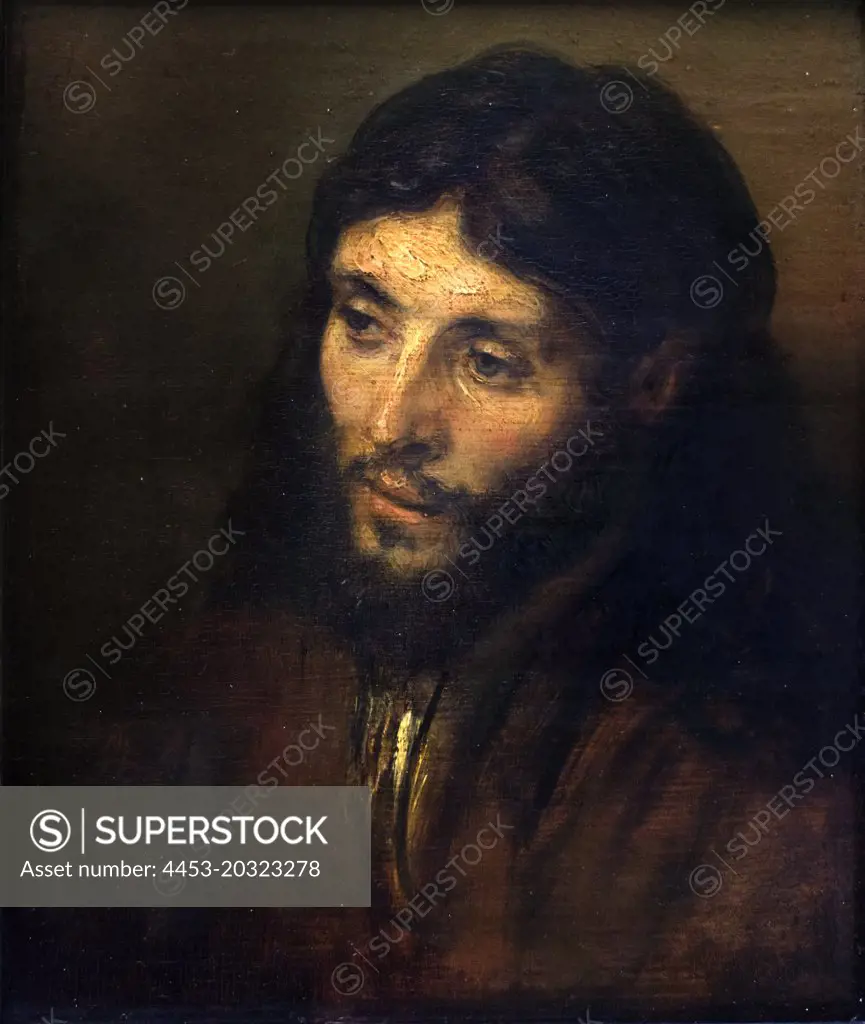 Head of Christ; 1655 Rembrandt; Dutch (1606 Leiden - 1669 Amsterdam)