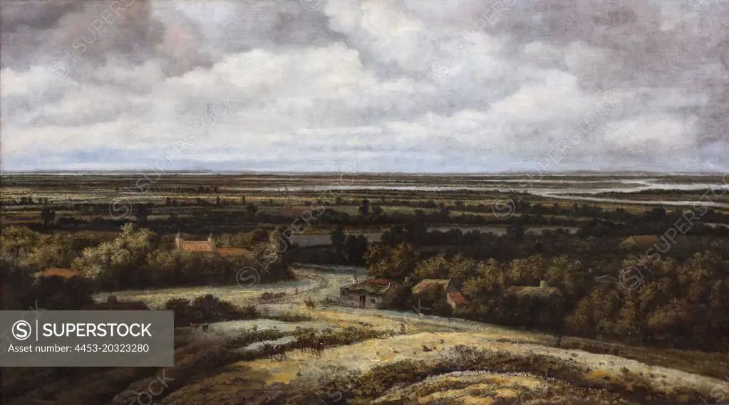 Dutch flat landscape; 1655/60 Philip de Koninck; Dutch (1619-1688)