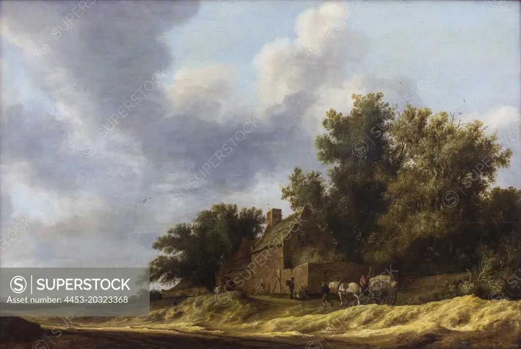 Landscape with farmstead; 1631 Salomon van Ruysdael; Dutch (1600/03 Naarden -1670 Haarlem)