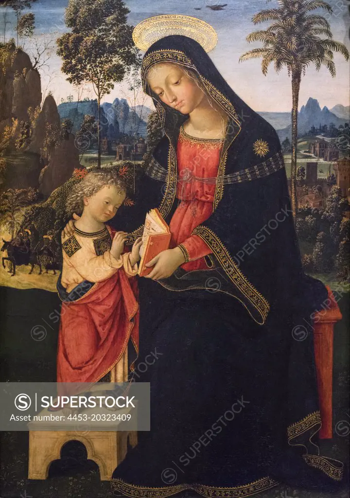 Virgin Teaching the Christ Child to Read c. 1500 Oil and gold on panel Pinturicchio; Italian (active central Italy) Born 1454; died 1513