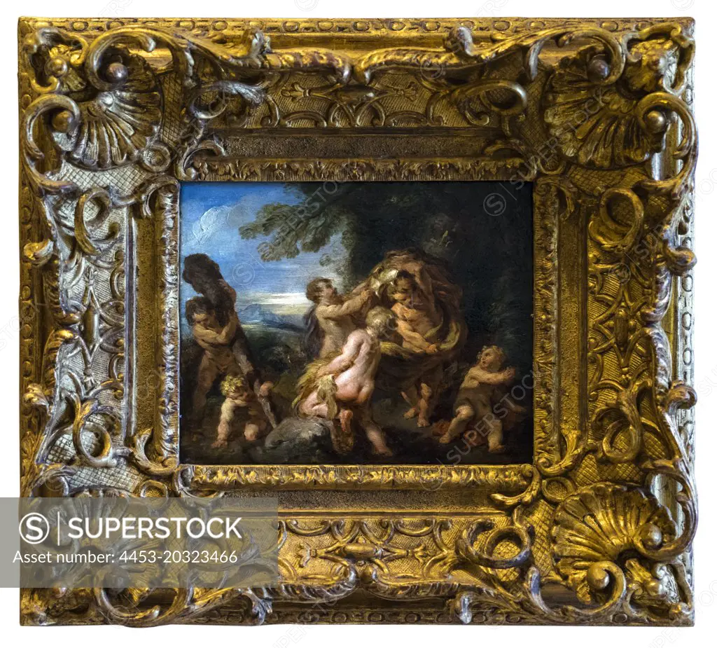 Cherubs Playing with the Accoutrements of Hercules c. 1721-24 Oil on panel Francois Lemoyne French Born 1688; died 1737