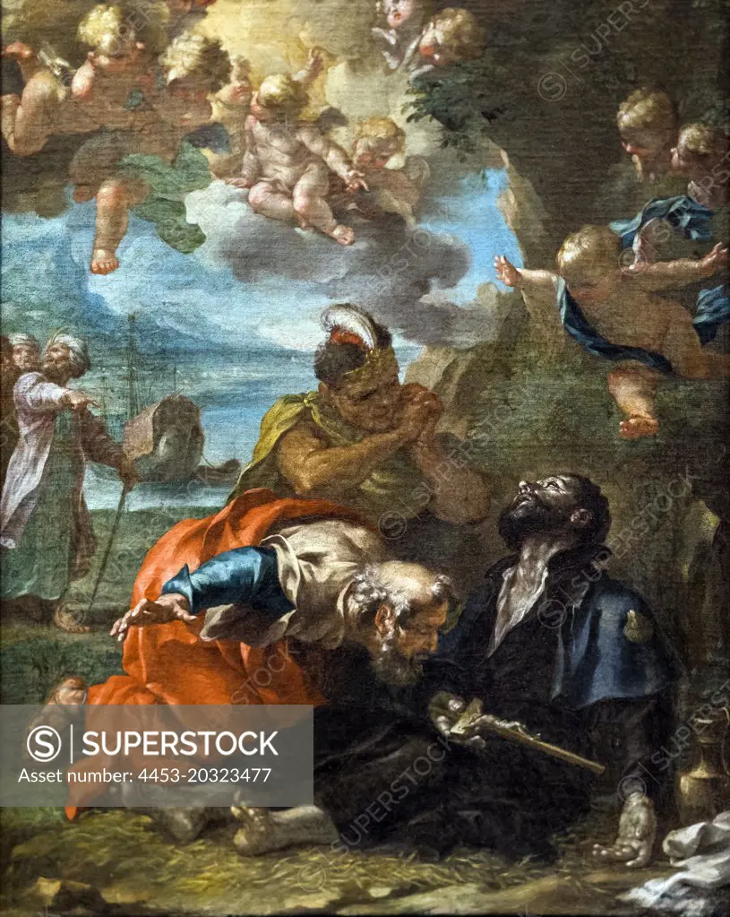 The Death of Saint Francis Xavier c. 1740-45 Oil on canvas Ludovico Mazzanti; Italian Born c. 1686; died 1775