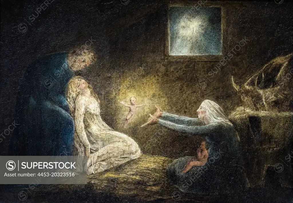 "The Nativity 1799 or 1800 Tempera on copper by William Blake, English, 1757 - 1827"
