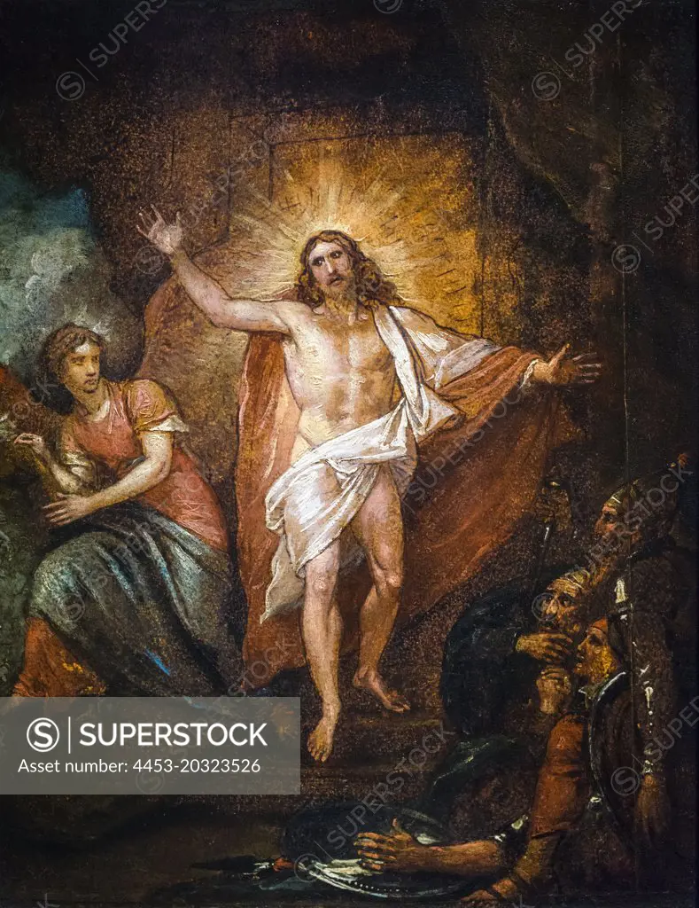 "The Resurrection C. 1808 Oil on slate by Benjamin West, English (born America), 1738 - 1820"