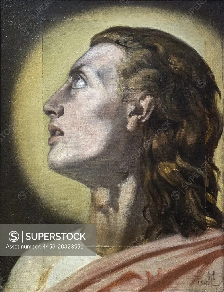 Study for the Head of Saint John 1842 Oil on canvas