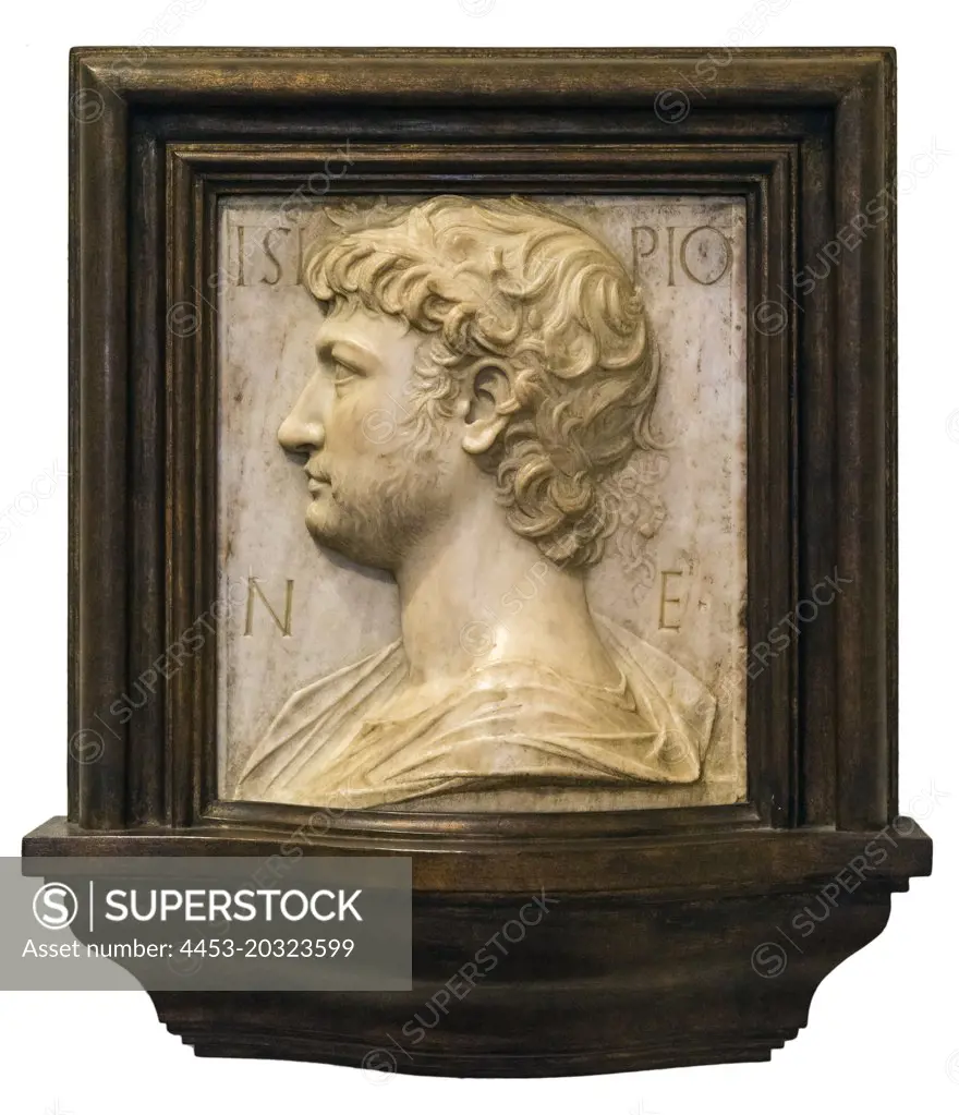 "Portrait of the Ancient Roman General Scipio C. 1460-65 Marbel by Mino da Fiesole, Italian (active Florence and Rome), 1429 - 1484"