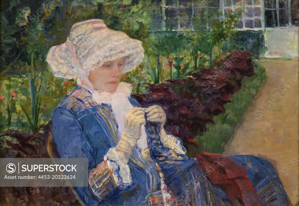 Lydia Crocheting in the Garden at Marly 1880 Oil on canvas Mary Cassatt; American 1844-1926
