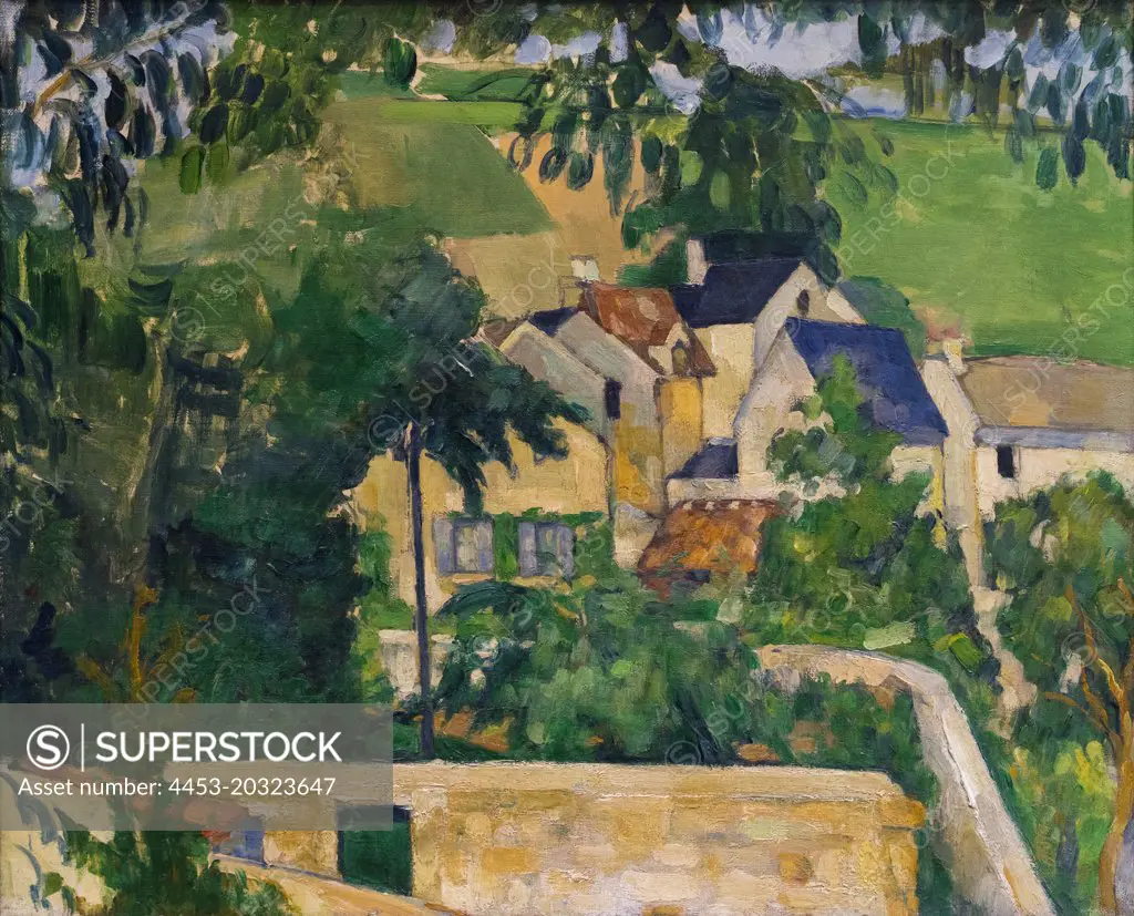 "Quartier Four; Auvers-sur-Oise Landscape; Auvers c. 1873 Oil on canvas by Paul Cézanne, French, 1839 - 1906 "