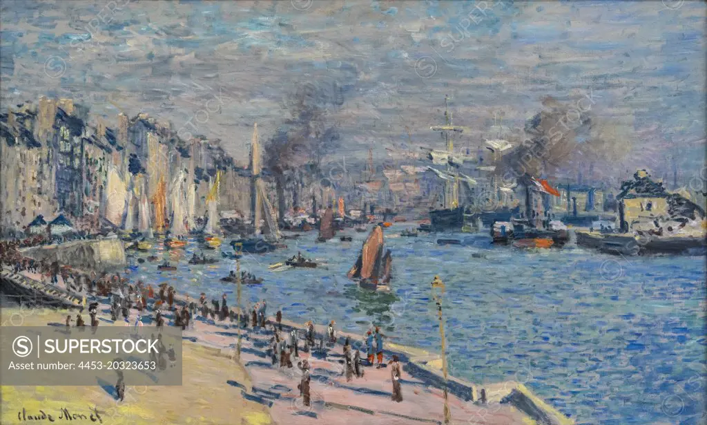 "Port of Le Havre 1874 Oil on canvas by Claude Monet, French, 1840 - 1926"
