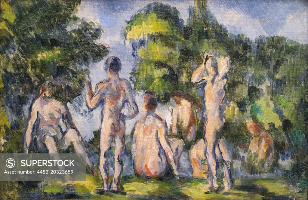 "Group of Bathers c. 1895 Oil on canvas by Paul Cézanne, French, 1839 - 1906"