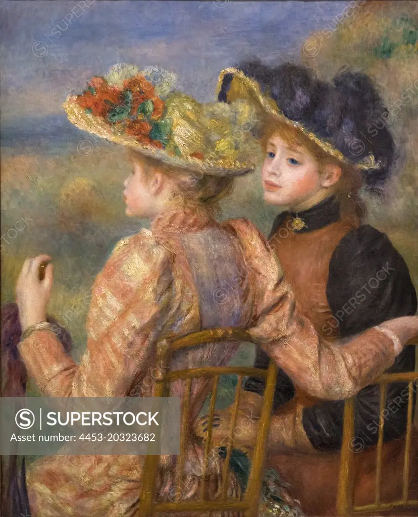 "Two Girls c.1892 Oil on canvas Pierre-Auguste Renoir, French, 1841 - 1919"