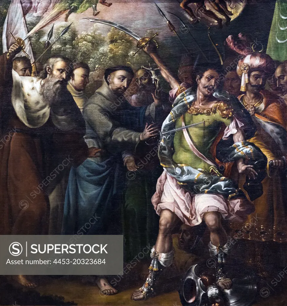Saint Francis Defeats the Antichrist c. 1691-92 Oil on canvas Cristobal de Villalpando; Mexican Born c. 1649; died 1714