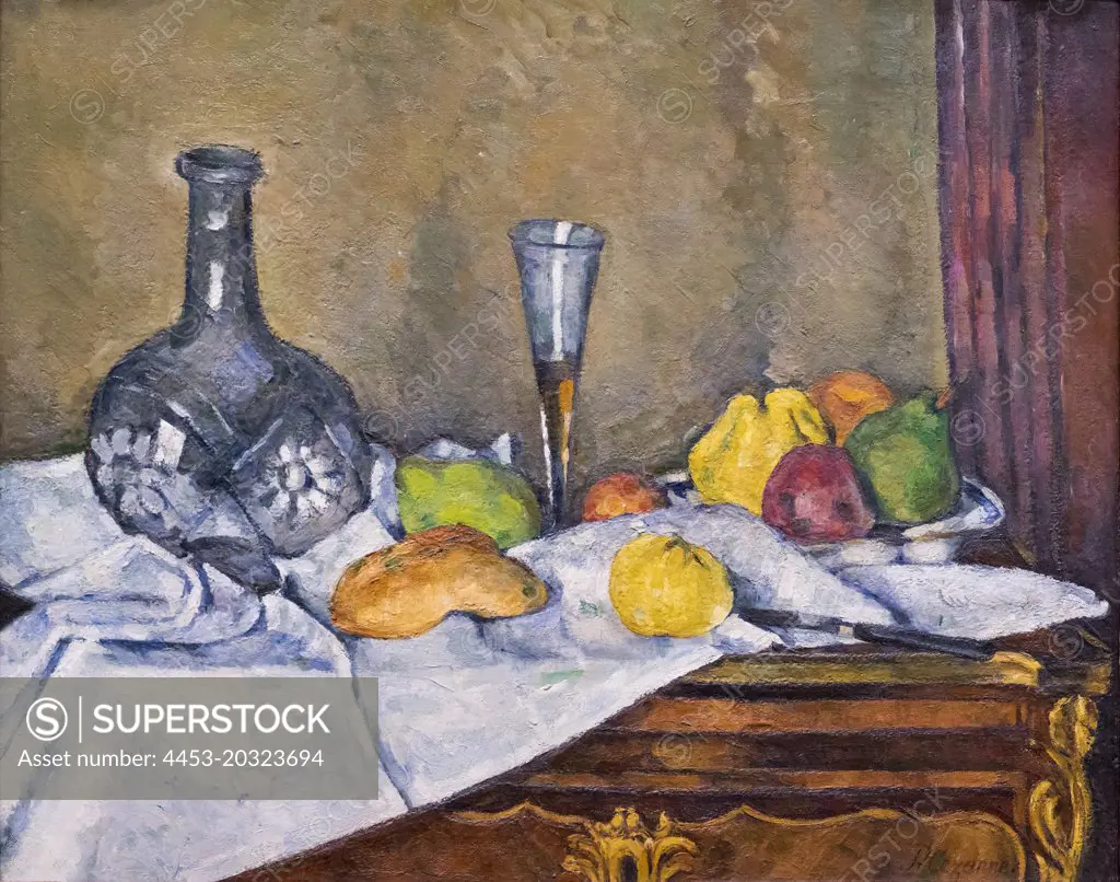 "Still Life with a Dessert 1877 or 1879 Oil on canvas Paul Cézanne, French, 1839 - 1906"