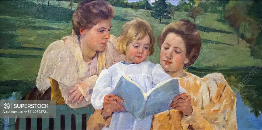 Family Group Reading c. 1901 Oil on canvas by Mary Cassatt