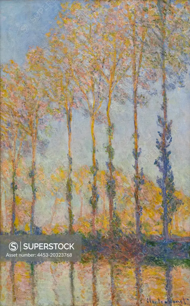 "Poplars on the Bank of the Epte River 1891 Oil on canvas Claude Monet, French, 1840 - 1926"