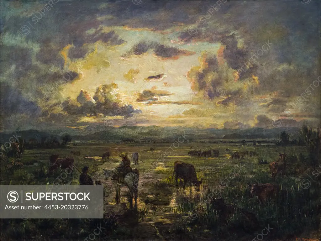 Landscape with Cattle c. 1860 Oil on canvas
