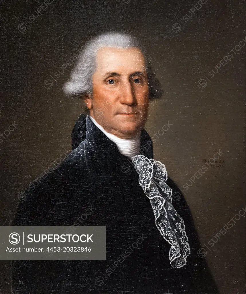 "Portrait of George Washington 1794 Oil on canvas by Adolph Ulrich Wertmüller, Swedish (active United States), 1751 - 1811"