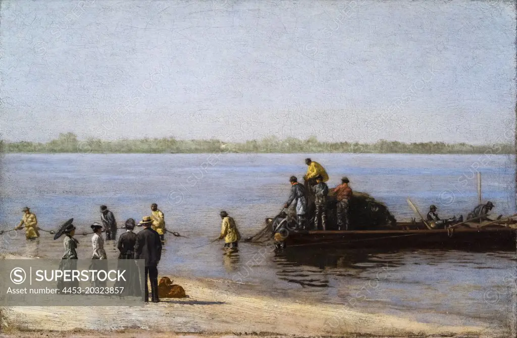 "Shad Fishing at Gloucester on the Delaware River 1881 Oil on canvas by Thomas Eakins, American, 1844 - 1916"