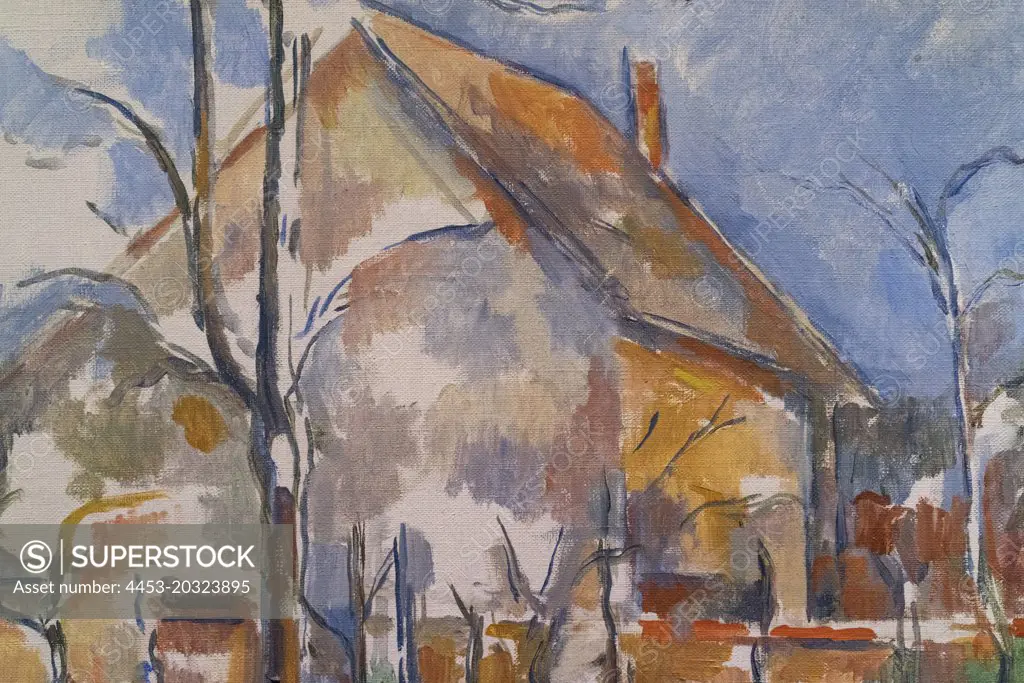 "Detail from Winter Landscape; Giverny 1894 Oil on canvas by Paul Cézanne, French, 1839 - 1906"