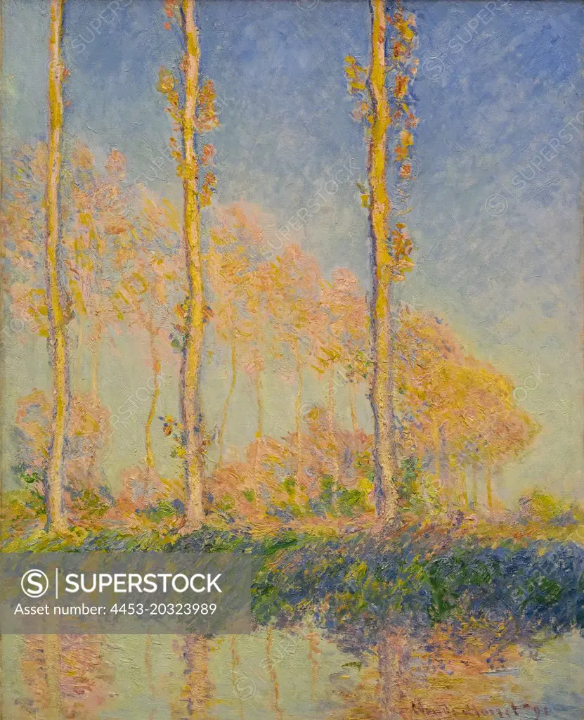 "Poplars 1891 Oil on canvas by Claude Monet, French, 1840 - 1926"