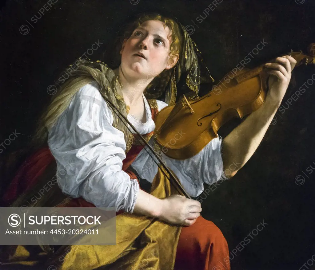 Young Woman with a Violin (Saint Cecilia) About 1612 Oil on canvas Orazio Gentileschi Italian; 1563-1639