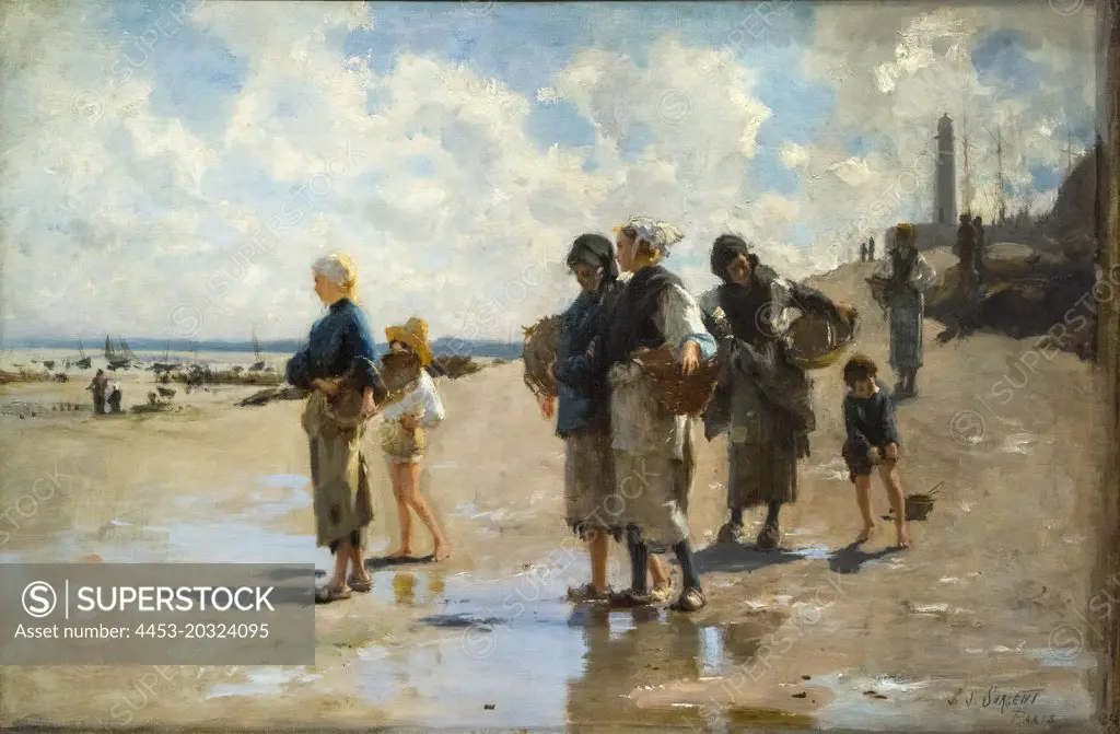 Fishing for Oysters at Cancale; 1878 Oil on canvas John Singer Sargent American; 1856-1925