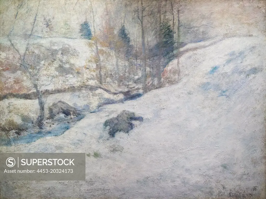 Brook in Winter; about 1892 Oil on canvas John Henry Twachtman American; 1853-1902