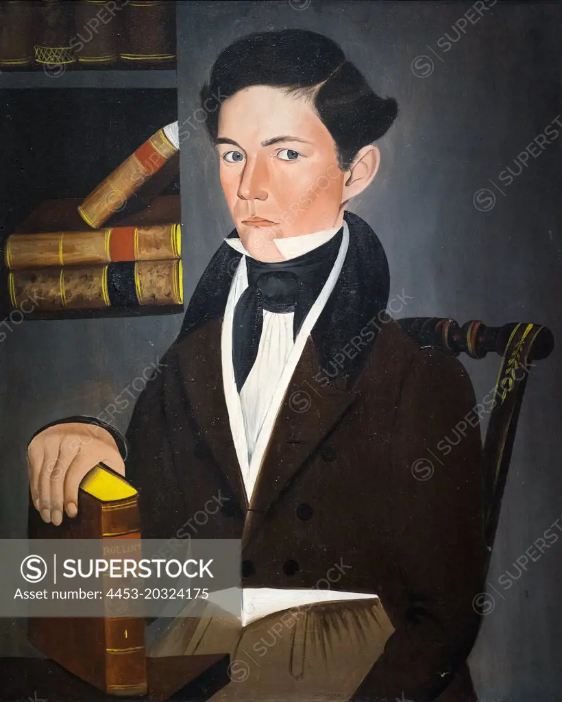 Portrait of a Man; about 1828 Oil on pane Sheldon Peck American; 1797-1868