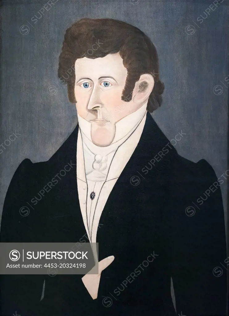 Mr. Tiffen of East Kingston; New Hampshire; about 1820 Oil on panel A. Ellis; American; active in the 1820s and 30s