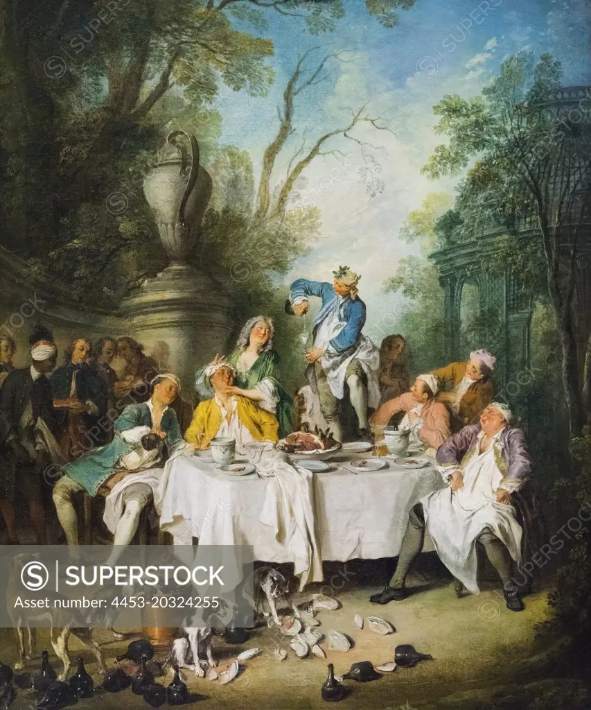 Luncheon Party in a Park (Le Dejeuner de jambon); about 1735 Oil on canvas Nicolas Lancret French; 1690-1743