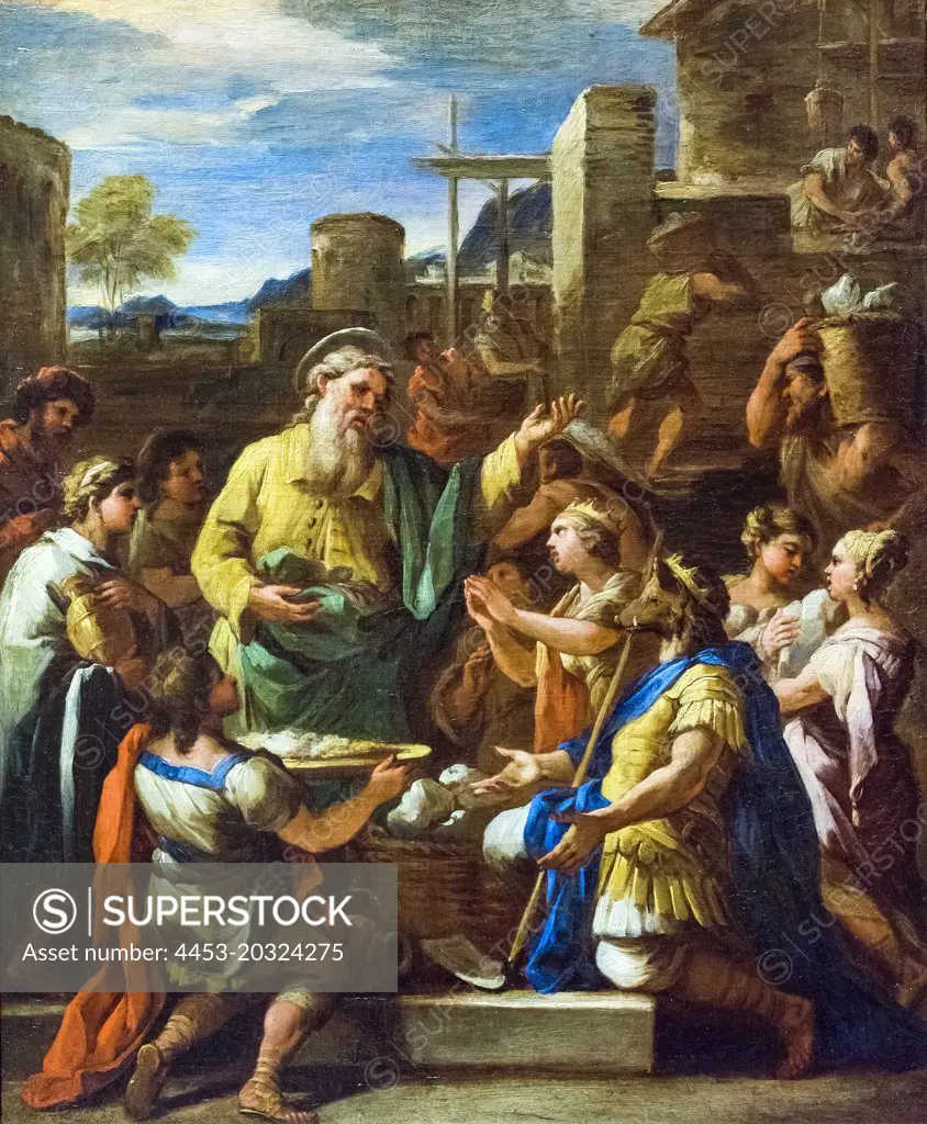 King Tiridates Before Saint Gregory the Armenian Oil on canvas Luca Giordano Italian Neapolitan; 1634-1705