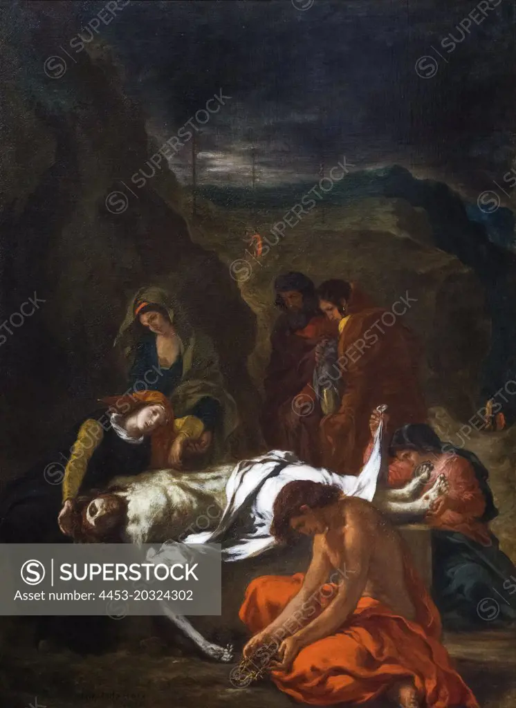The Entombment of Christ; 1848 Oil on canvas Eugene Delacroix French; 1798-1863