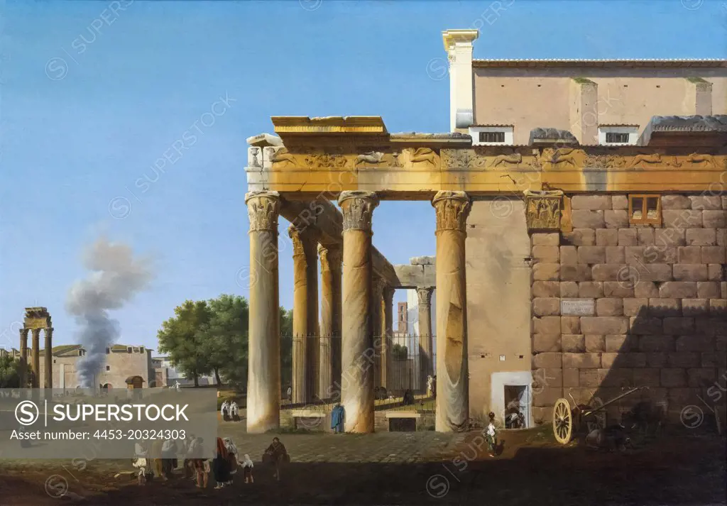 Temple of Antoninus and Faustina; 1808 Oil on canvas Lancelot-Theodore Turpin de Crisse French; 1782-1859