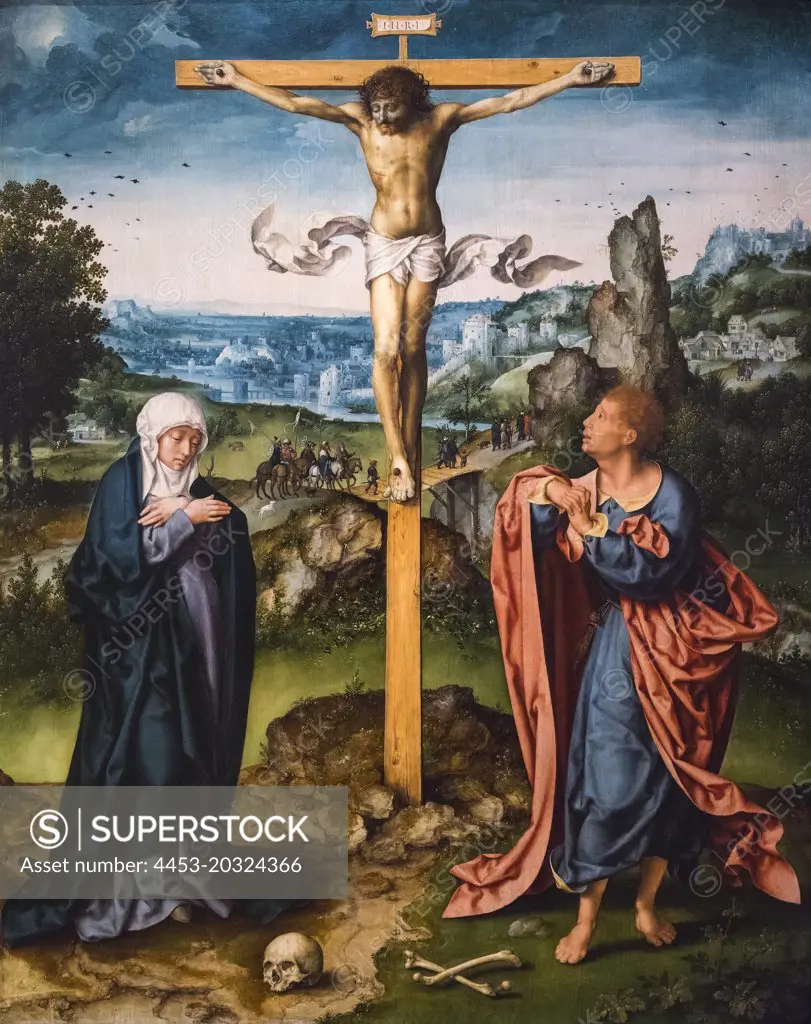 The Crucifixion; about 1525 Oil on panel Joos van Cleve Flemish; active by 1511-died in 1540 or 1541