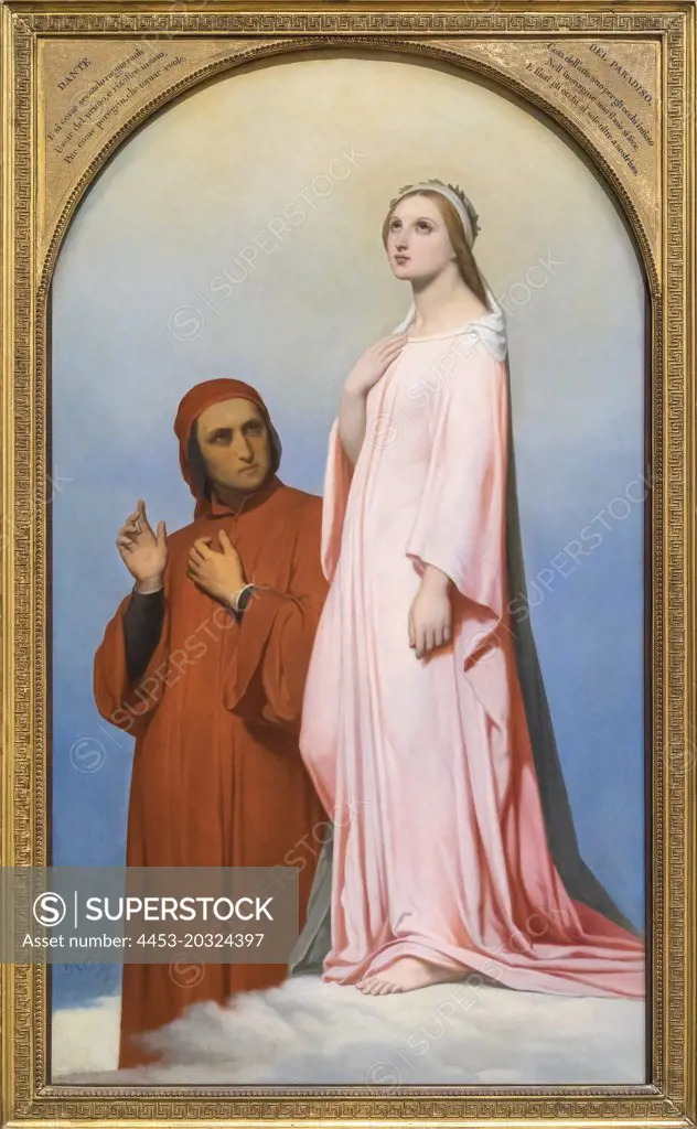 Dante and Beatrice; 1851 Oil on canvas Ary Scheffer Dutch active in France; 1795-1858