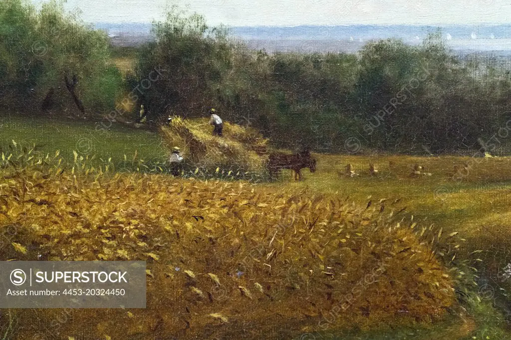 Detail of Workers in the Fields; about 1890 Oil on canvas Edward Mitchell Bannister American; 1828-1901